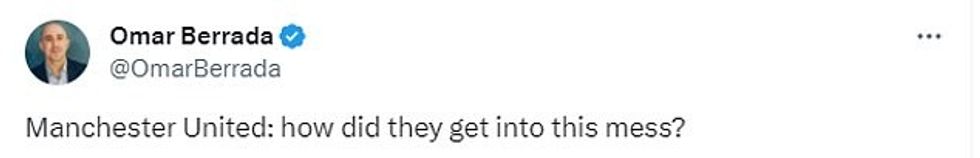 A tweet has emerged from ten years ago in which Berrada criticises the Red Devils