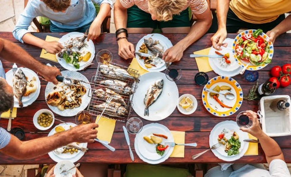 A Variety Of Canned Fish Display