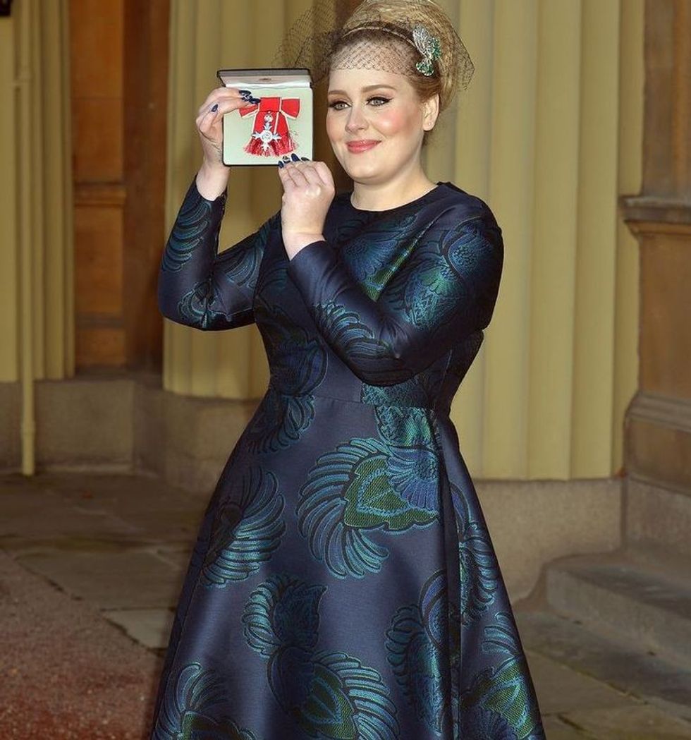 adele adkins mbe holds her mbe award for services to music news photo 1571666502