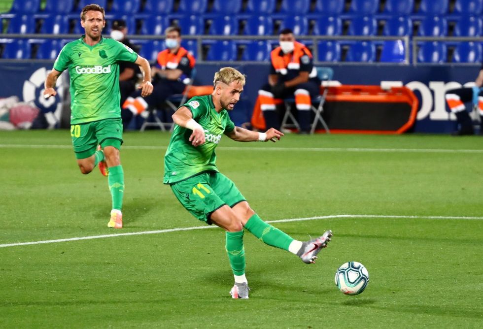 Adnan Januzaj shoots for Real Sociedad