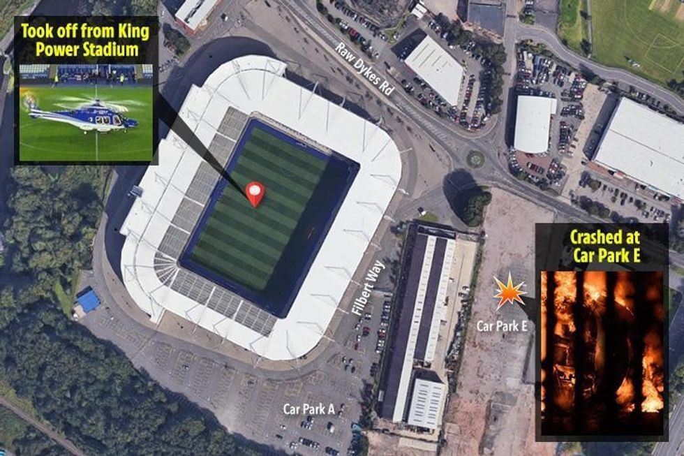 AF MAP LEICESTER CITY HELICOPTER