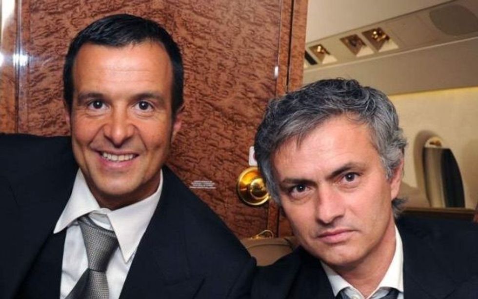 Agent Jorge Mendes with Jose Mourinho