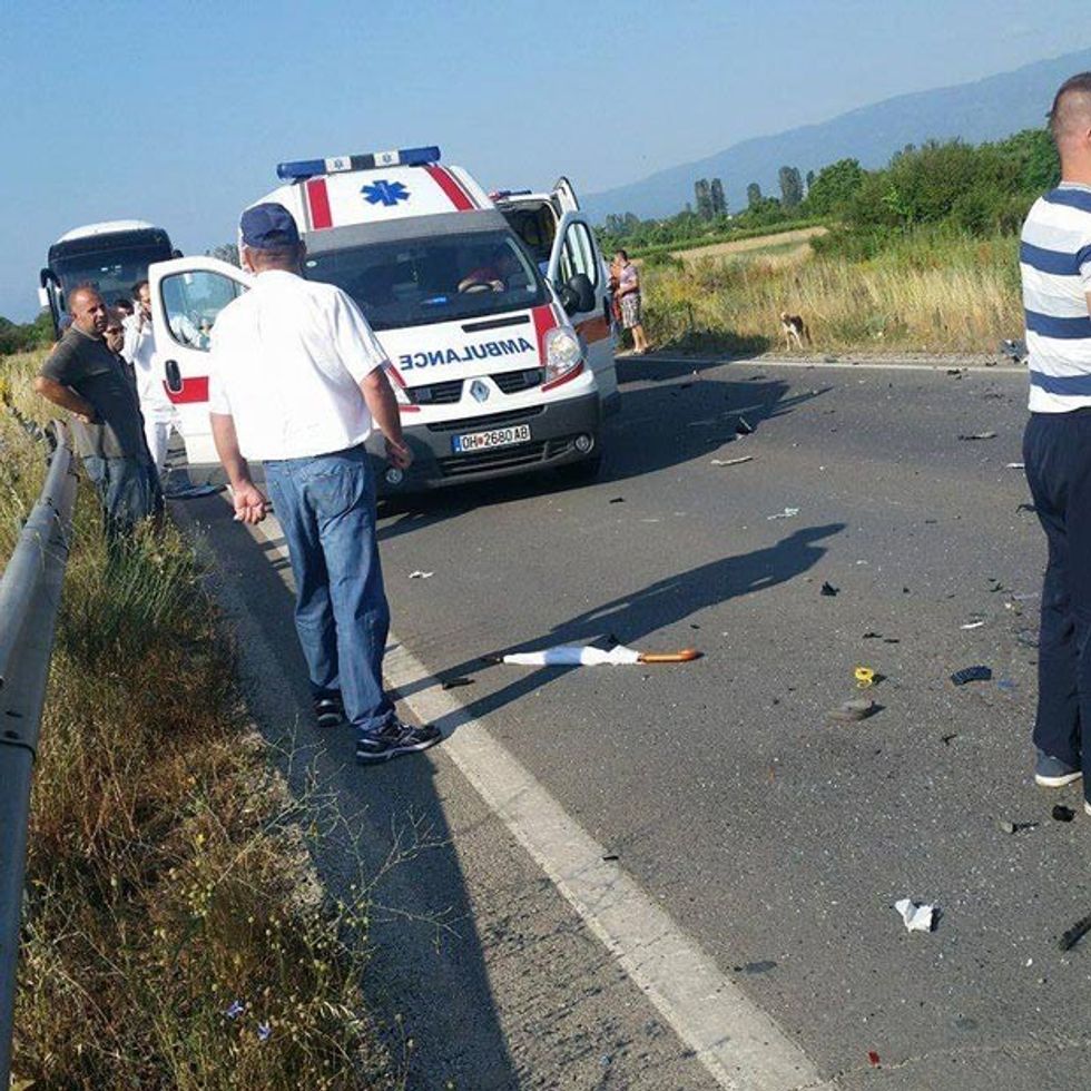 Aksident ne Oher nje veture diplomatike 1