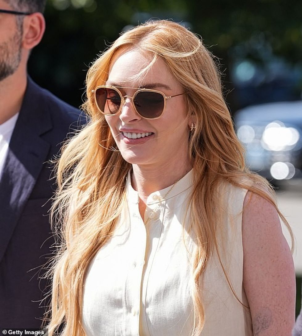 Aktorja 38-vjeçare mori pjesë në turneun e tenisit në Flushing Meadows me bashkëshortin e saj financier Bader Shammas.