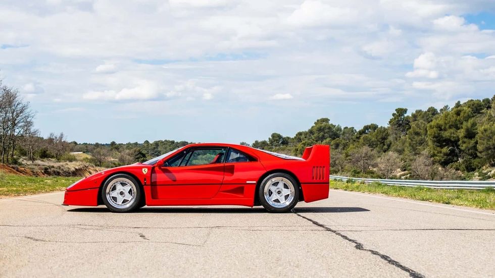alain prost s ferrari f40 up for auction