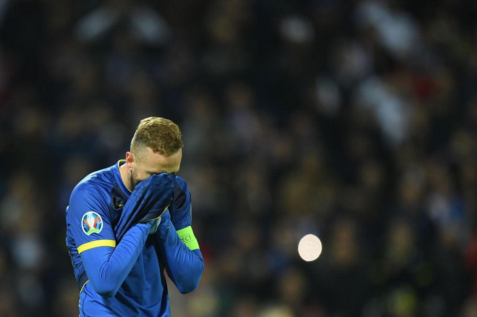 amir rrahmani of kosovo reacts during the uefa euro 2020 qualifi 1455055