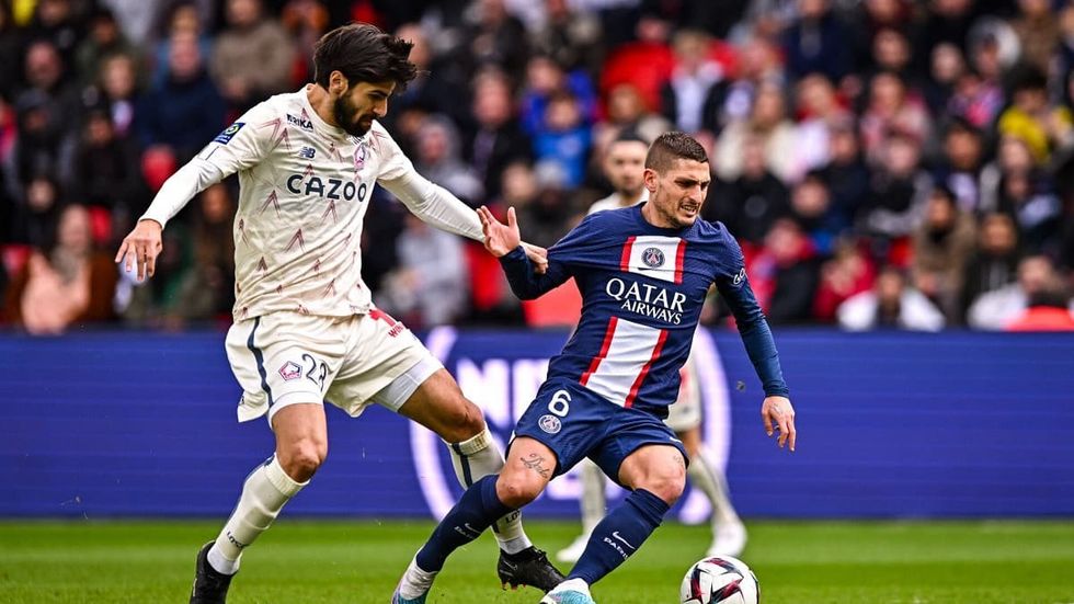 Andre Gomes et Marco Verratti PSG Lille Ligue 1 1581178