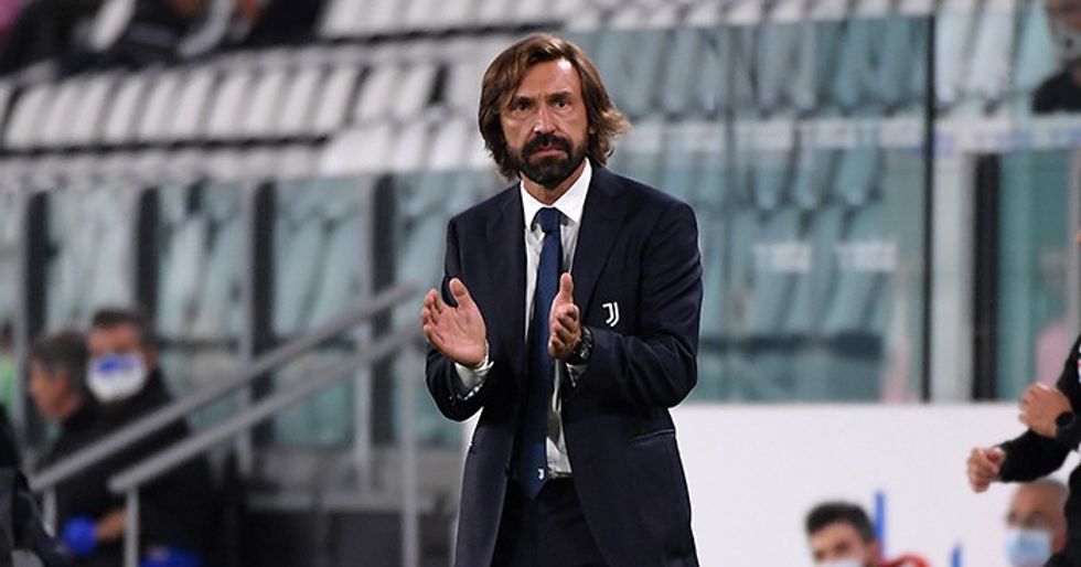 Andrea Pirlo Juventus manager celebrates v Sampdoria