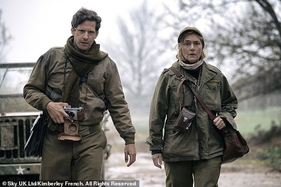 Andy Samberg as Davie Scherman and Kate Winslet as Lee Miller in the biopic about the World War II photographer