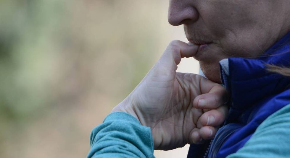 anxious or nervous person chewi