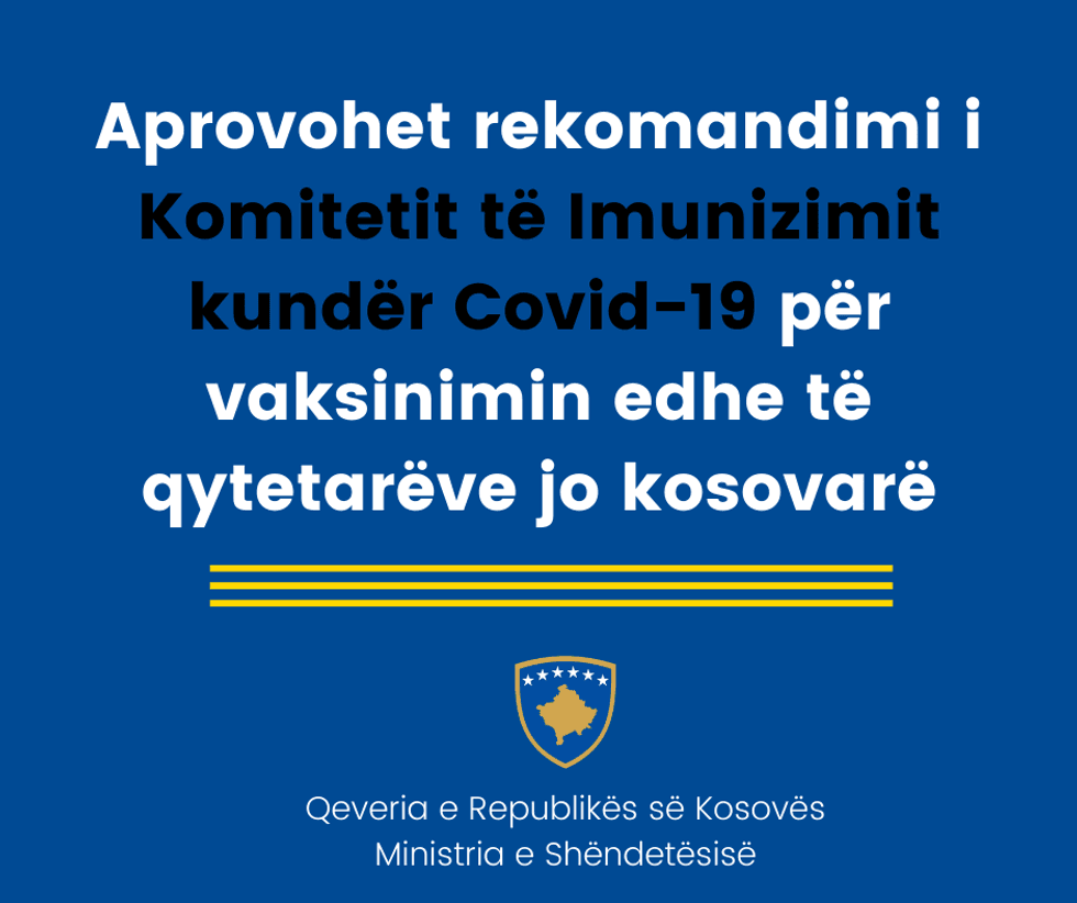 aprovohet vaksinimi i qytetareve jo kosovare