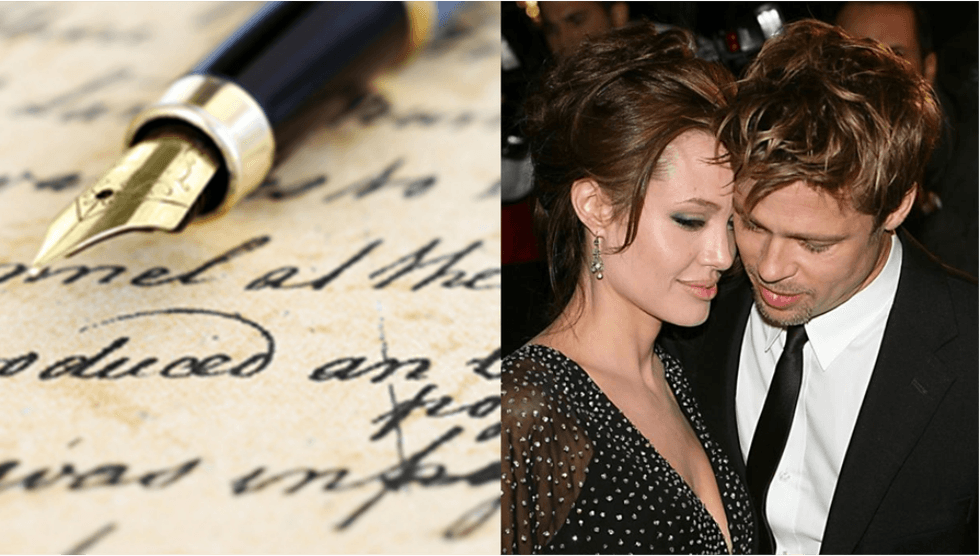 arbos carta riciclata lettera brad pitt