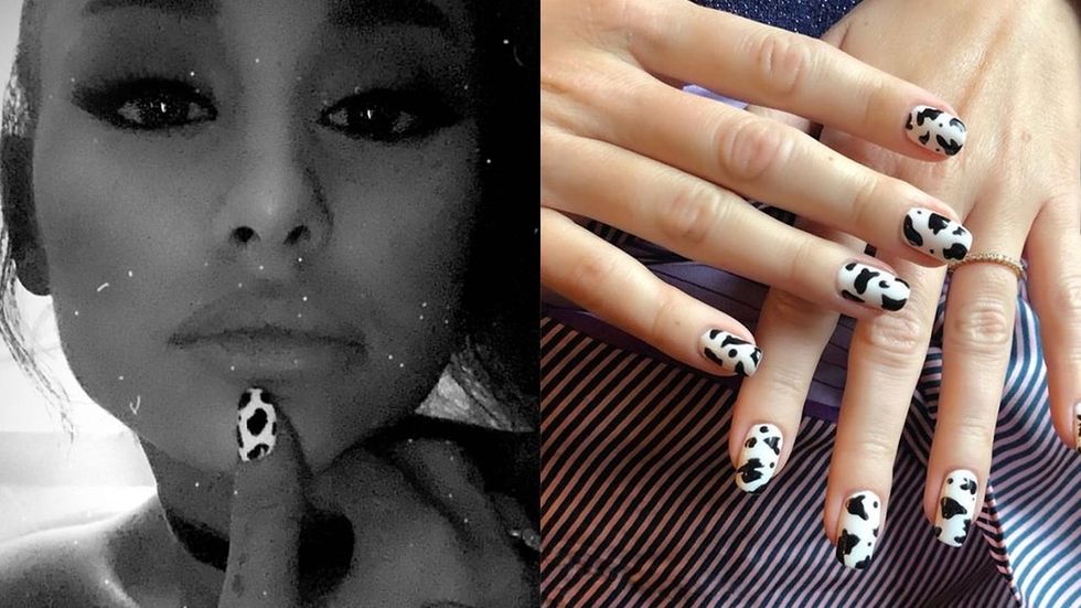 ariana grande cow nails