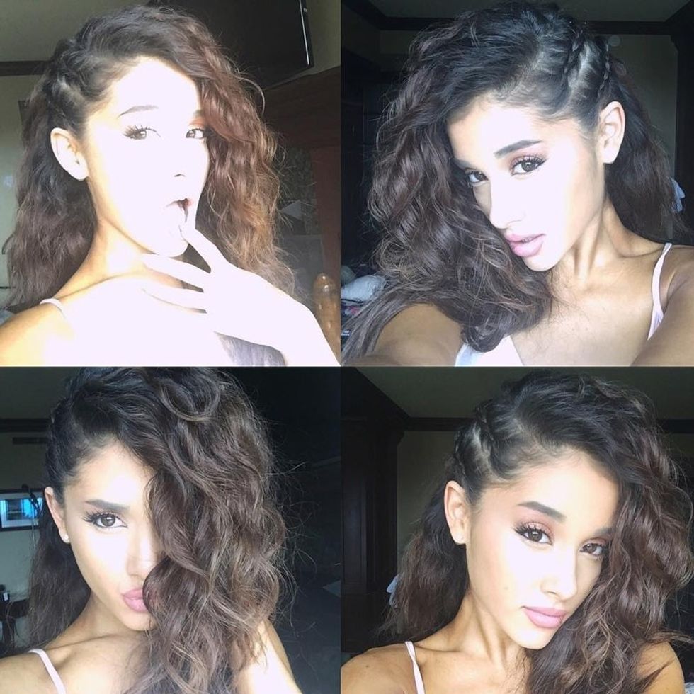 ariana grande curly instagram