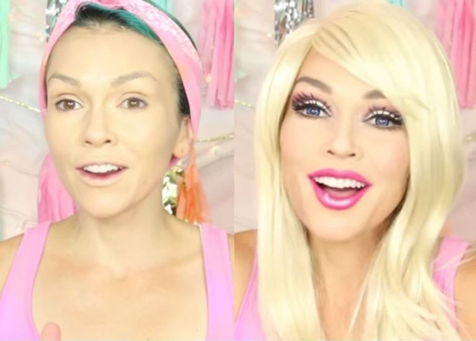 Artistja e grimit transformohet ne Barbie per 90 sekonda foto