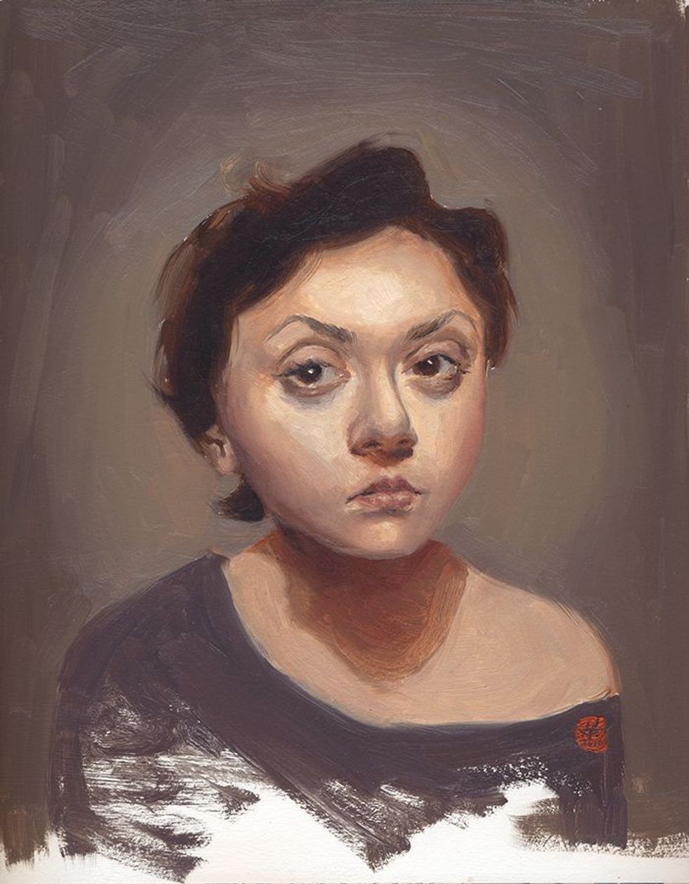 Artistja pikturon modelet pa buzëqeshje dhe që nuk duan të tregojnë emocione foto 4