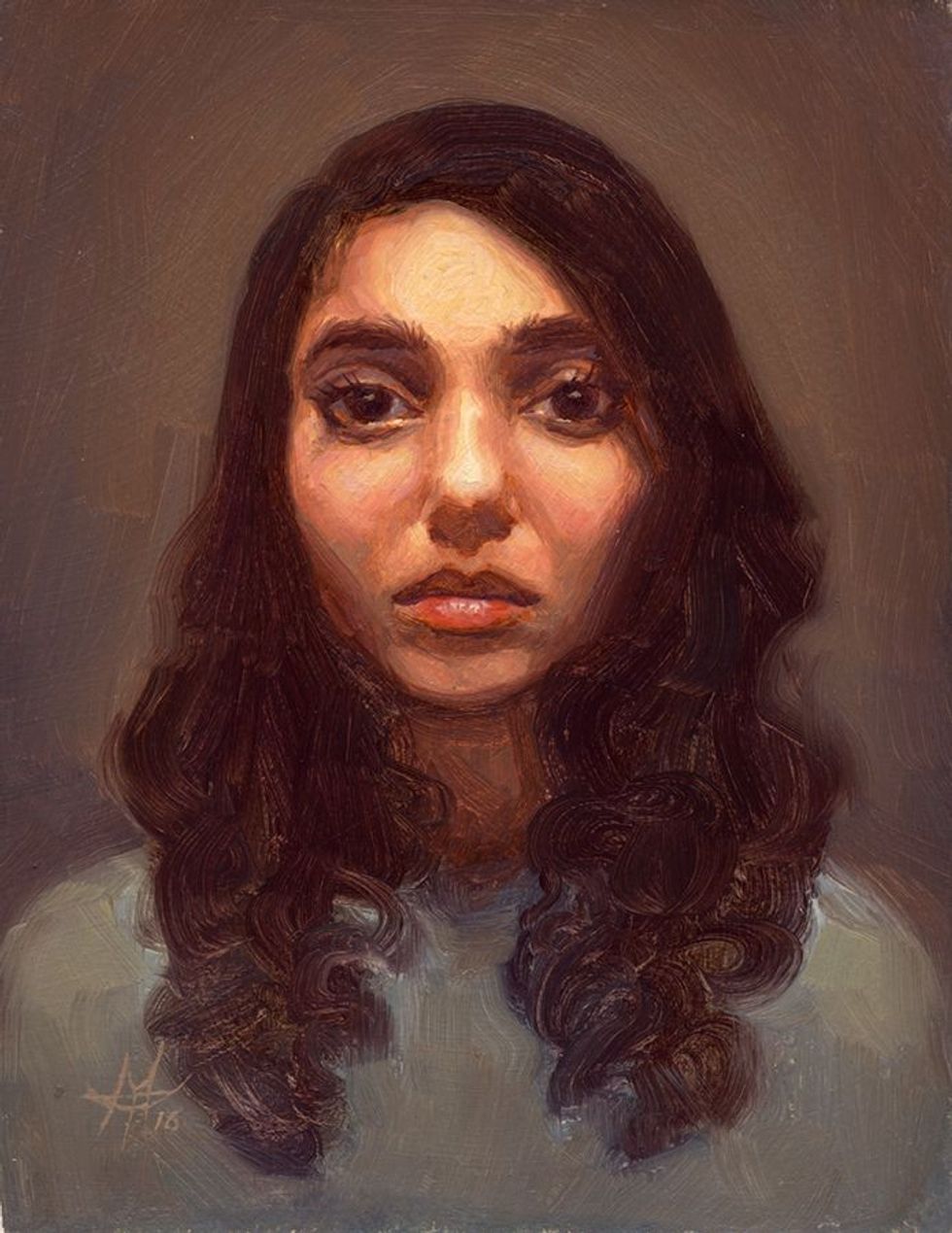 Artistja pikturon modelet pa buzëqeshje dhe që nuk duan të tregojnë emocione foto 5