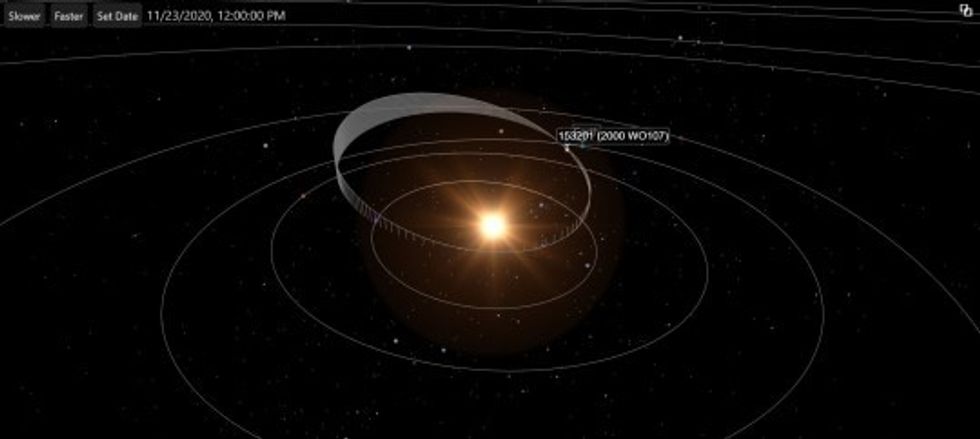 Asteroid orbit sim 16ae