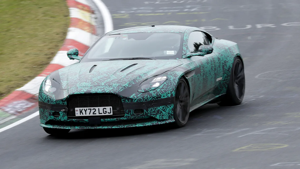 Aston Martin DB12 spy shots auto 1