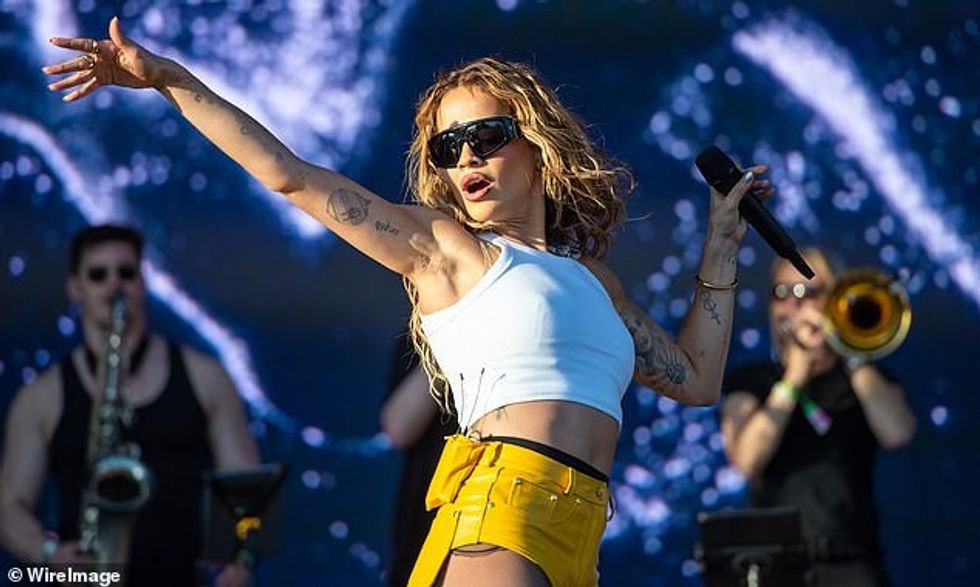 At the performance, Rita performed classics such as Your Song and also debuted Ask And You Shall Receive