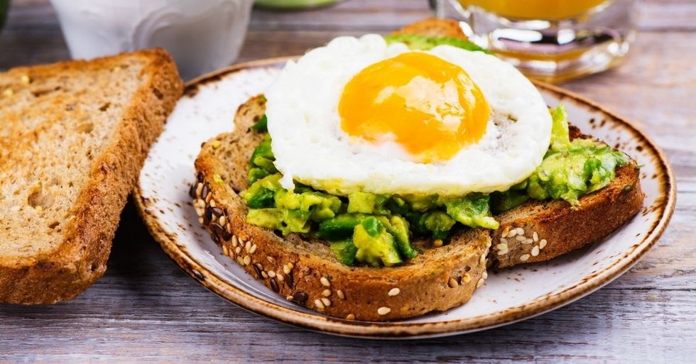 Avocado and Egg Toast For Breakfast