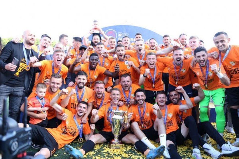 Ballkani champions 2021 22 with trophy may2022