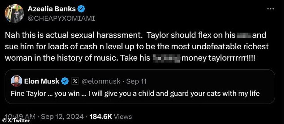 Banks u fut në dramë të enjten duke inkurajuar publikisht Swift-in, i cili, ashtu si Musk, është miliarder, që ta 'padisë atë për shumë para'