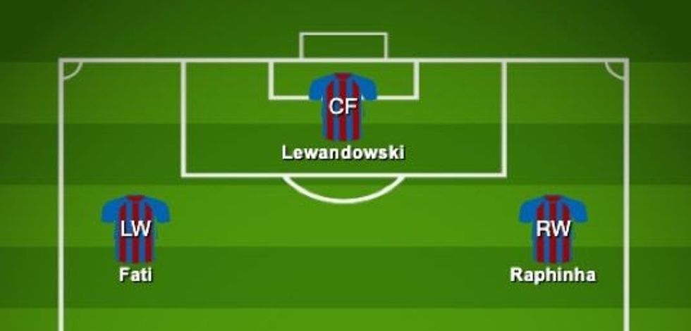 Barcelona's first-string front three.