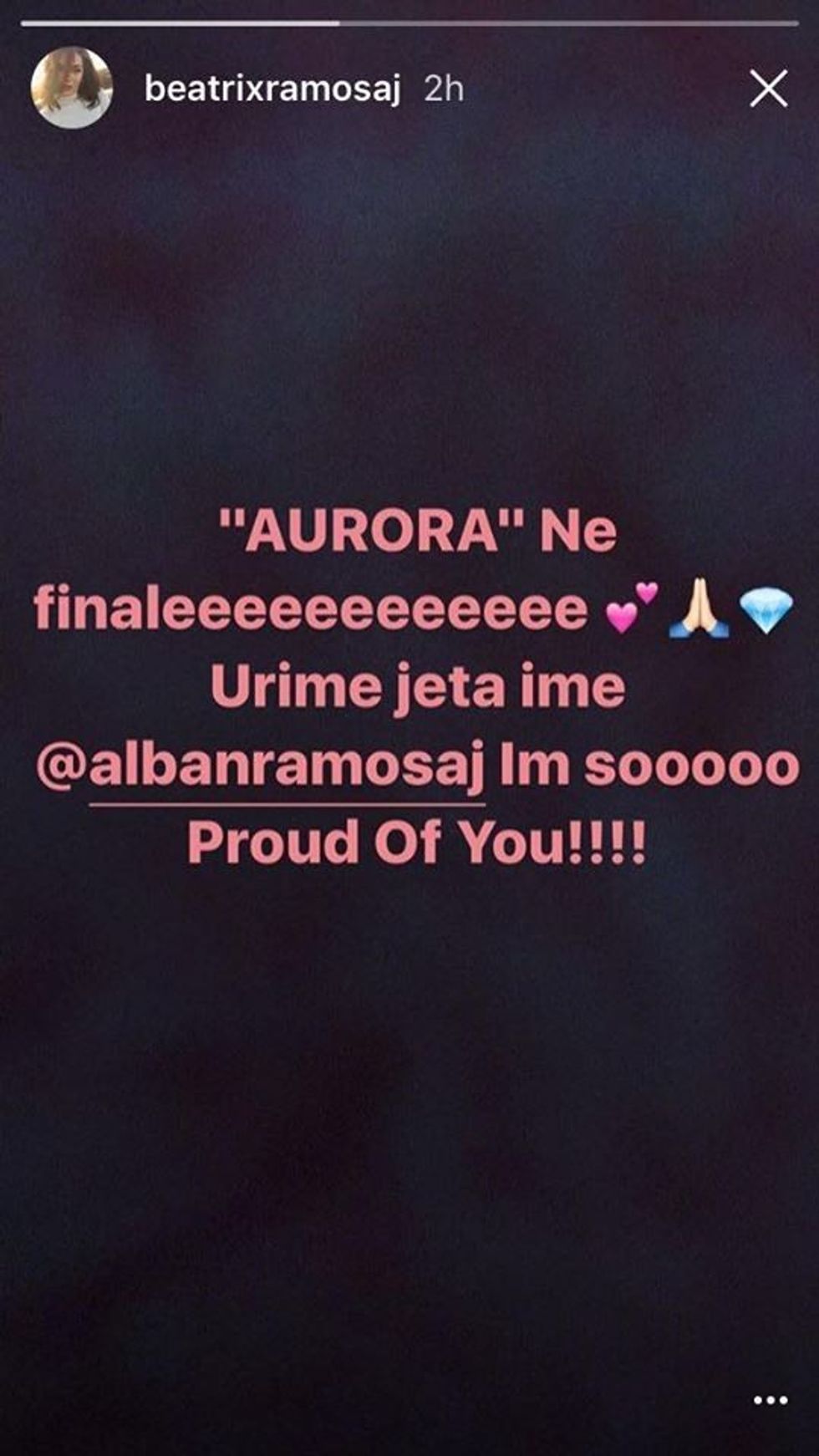 Beatrix konfirmoon finalen e vëllaut Alban Ramosaj në