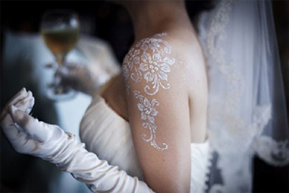 Beautiful White Henna Designs one