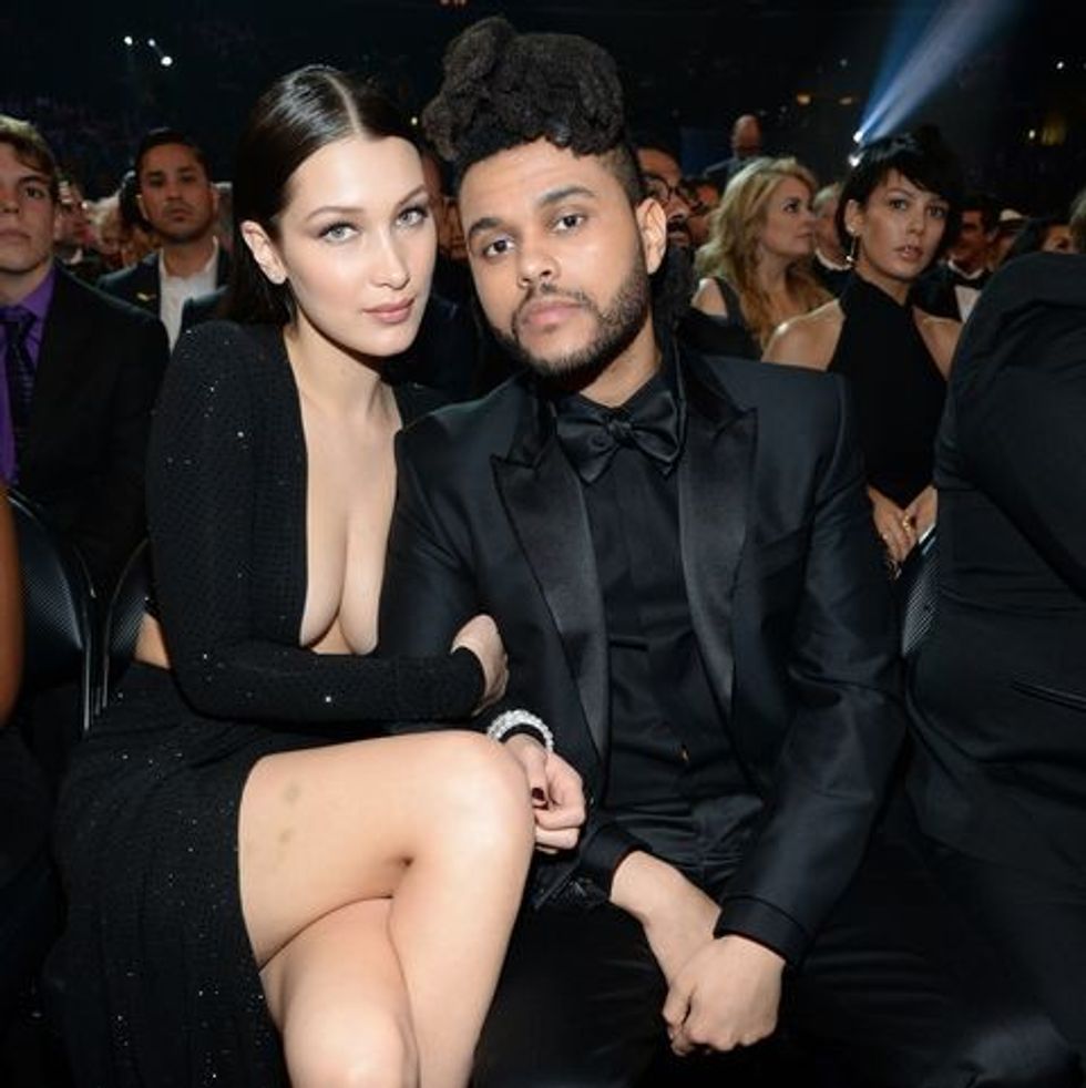 bella hadid and the weeknd attend the 58th grammy awards at news photo 1570817764