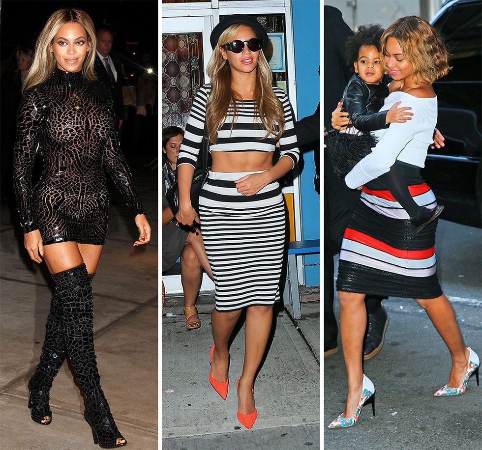 beyoncé street style heading to her offi
