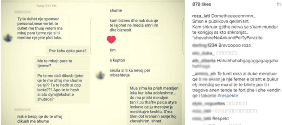 Biseda e publikuar, të cilën më pas e ka fshirë.