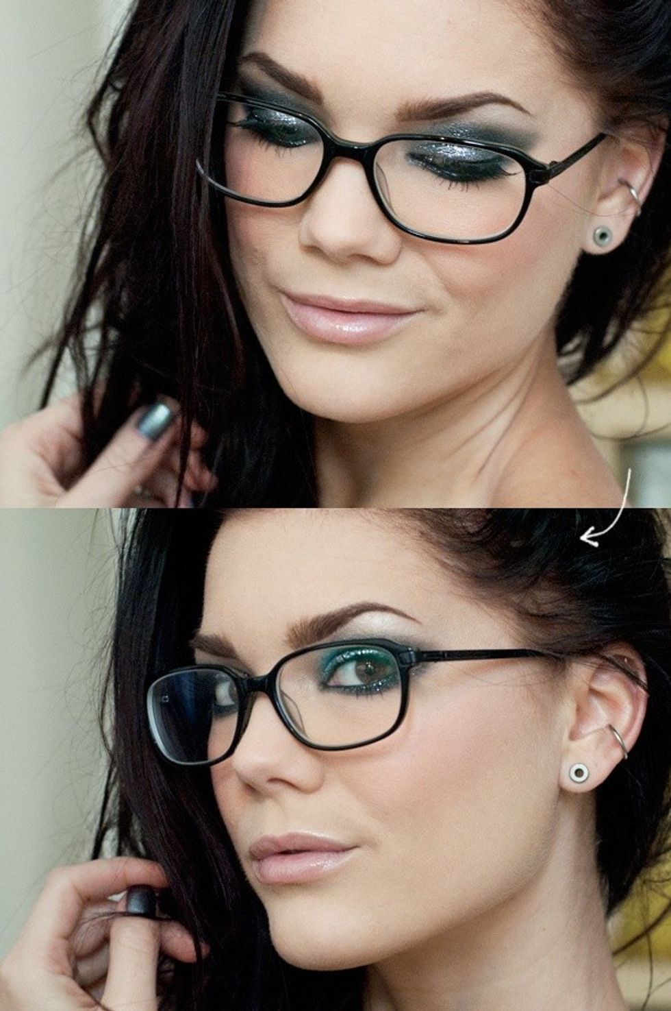 black frame glasses