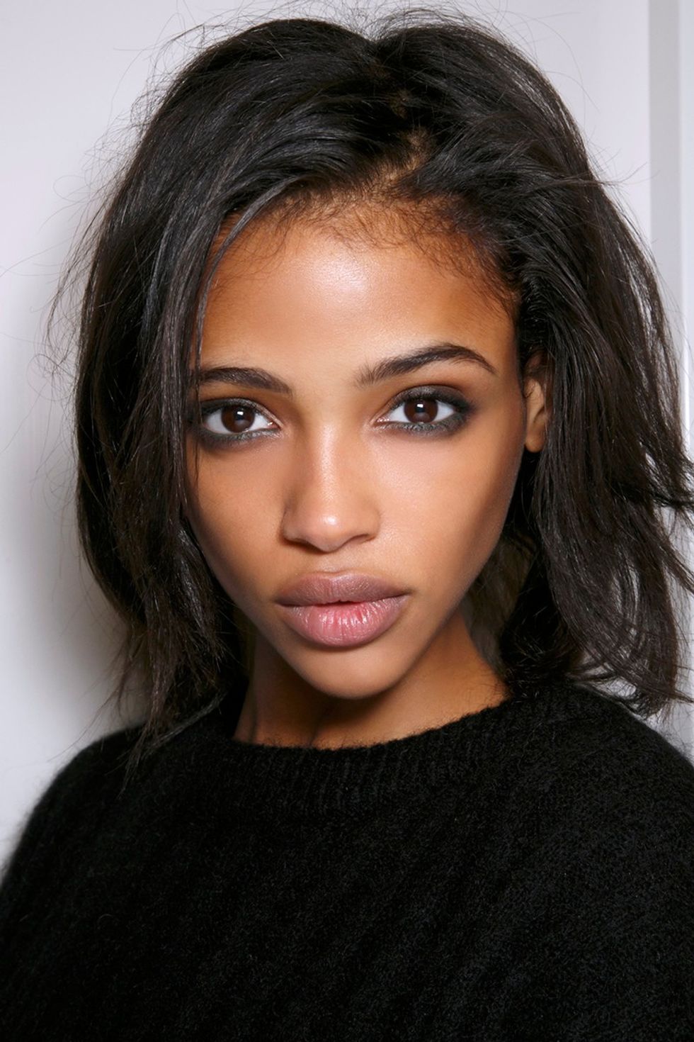 blue smokey eye goth makeup