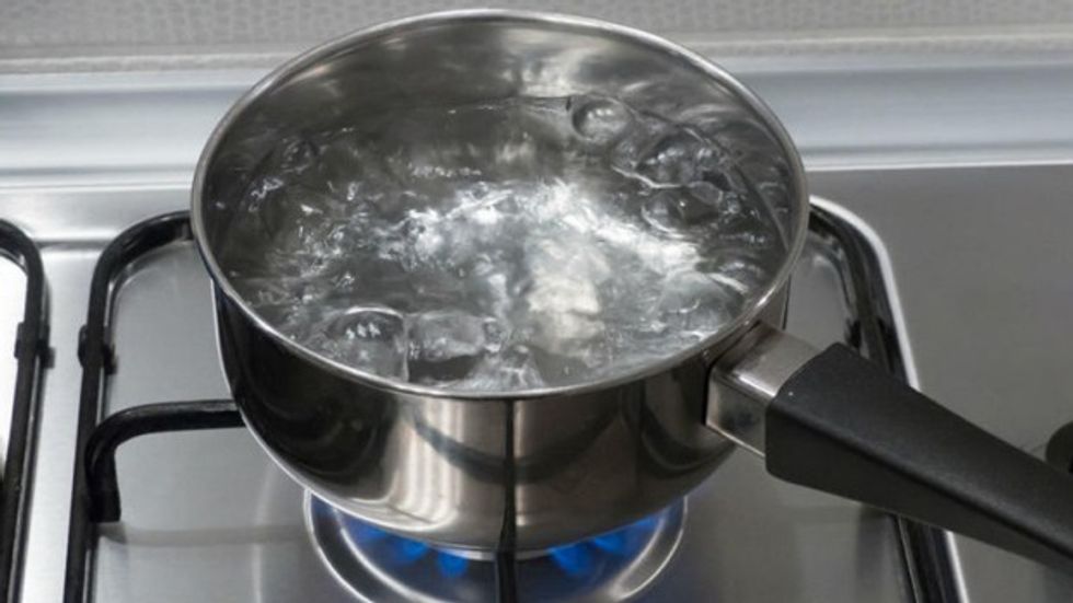 boiling water