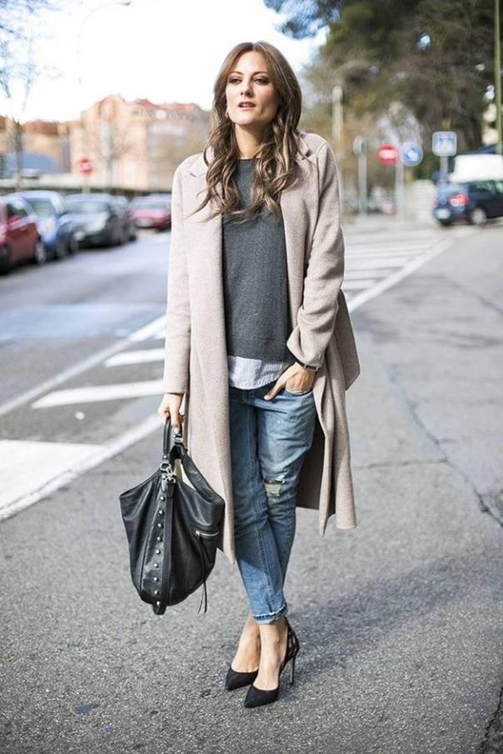 boyfriend jeans fall layered outfit bmodish