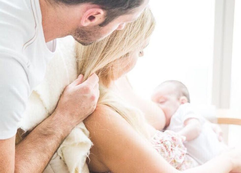 breastfeeding couple man