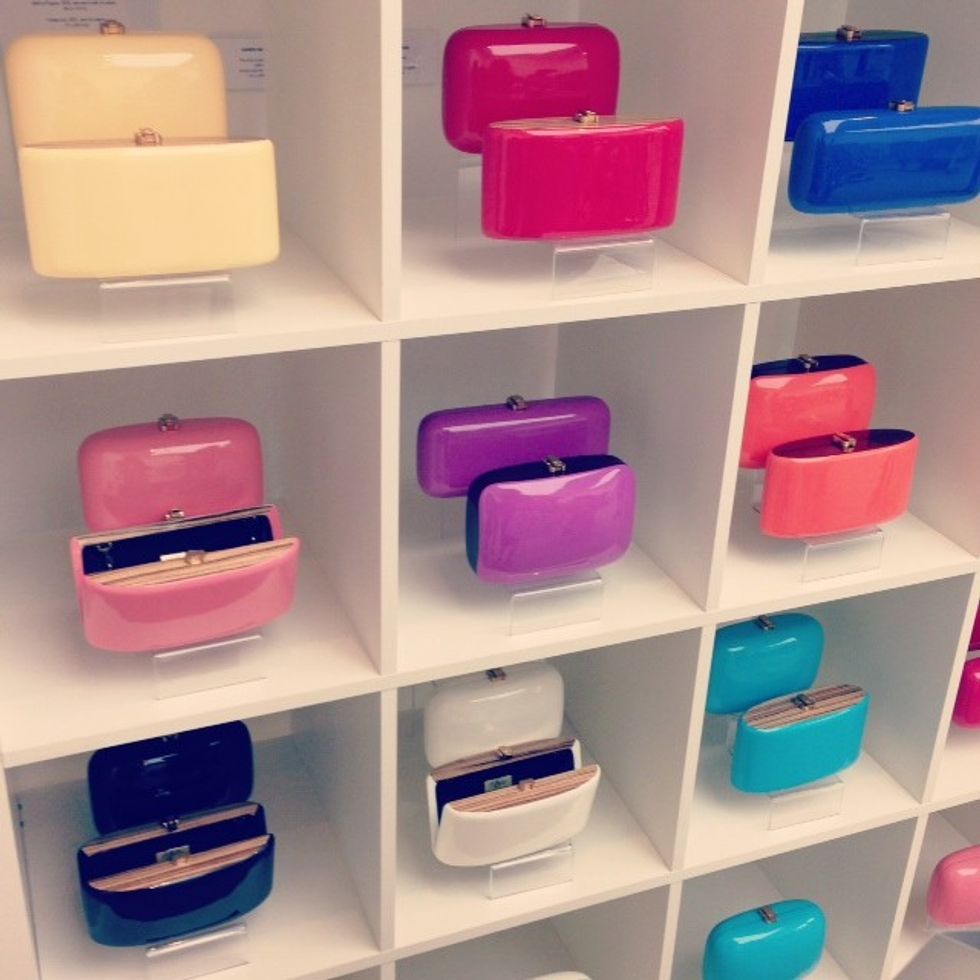 bright and colourful clutch bags