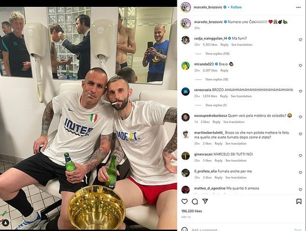 Brozovic është i njohur për dashurinë e tij ndaj pijeve alkoolike dhe cigareve, duke festuar rregullisht fitoret me to