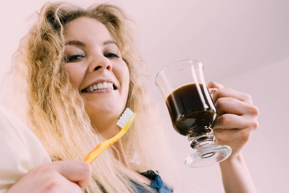 Brush Teeth Before Or After Coffee