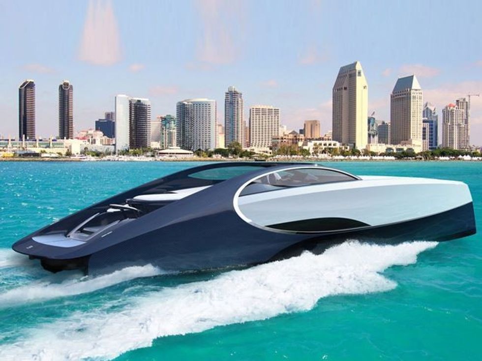 Bugatti Chiron transformohet në super jahte te gjate 20 metra foto 2