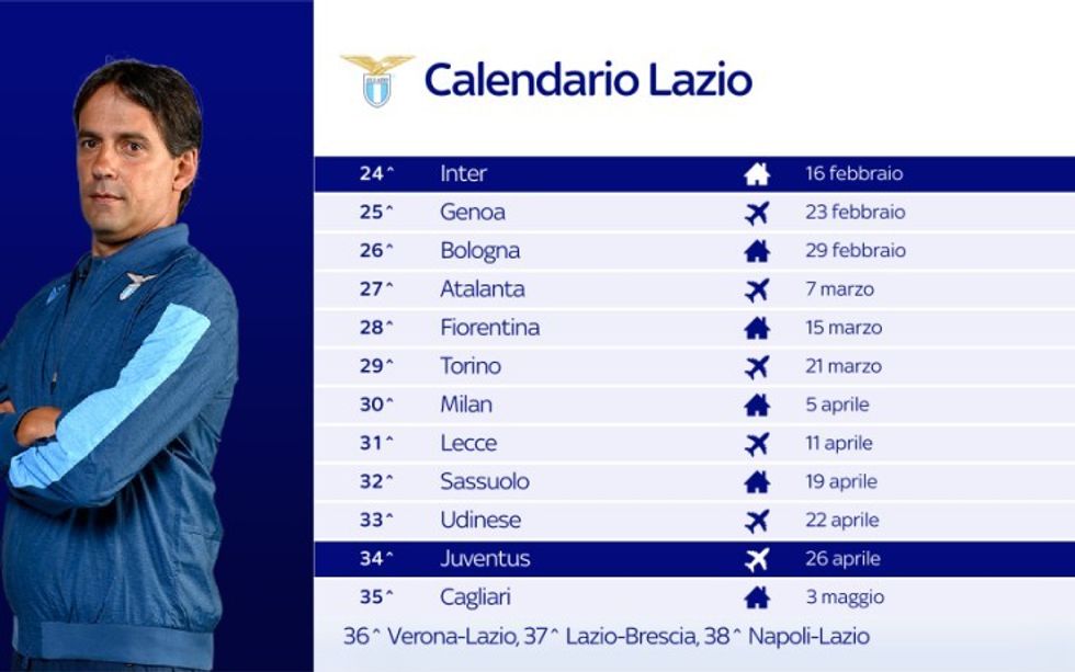 calendario lazio