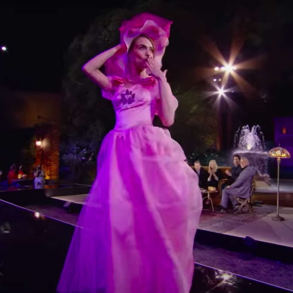 cara delevingne rachel green bridesmaid dress 1621504463