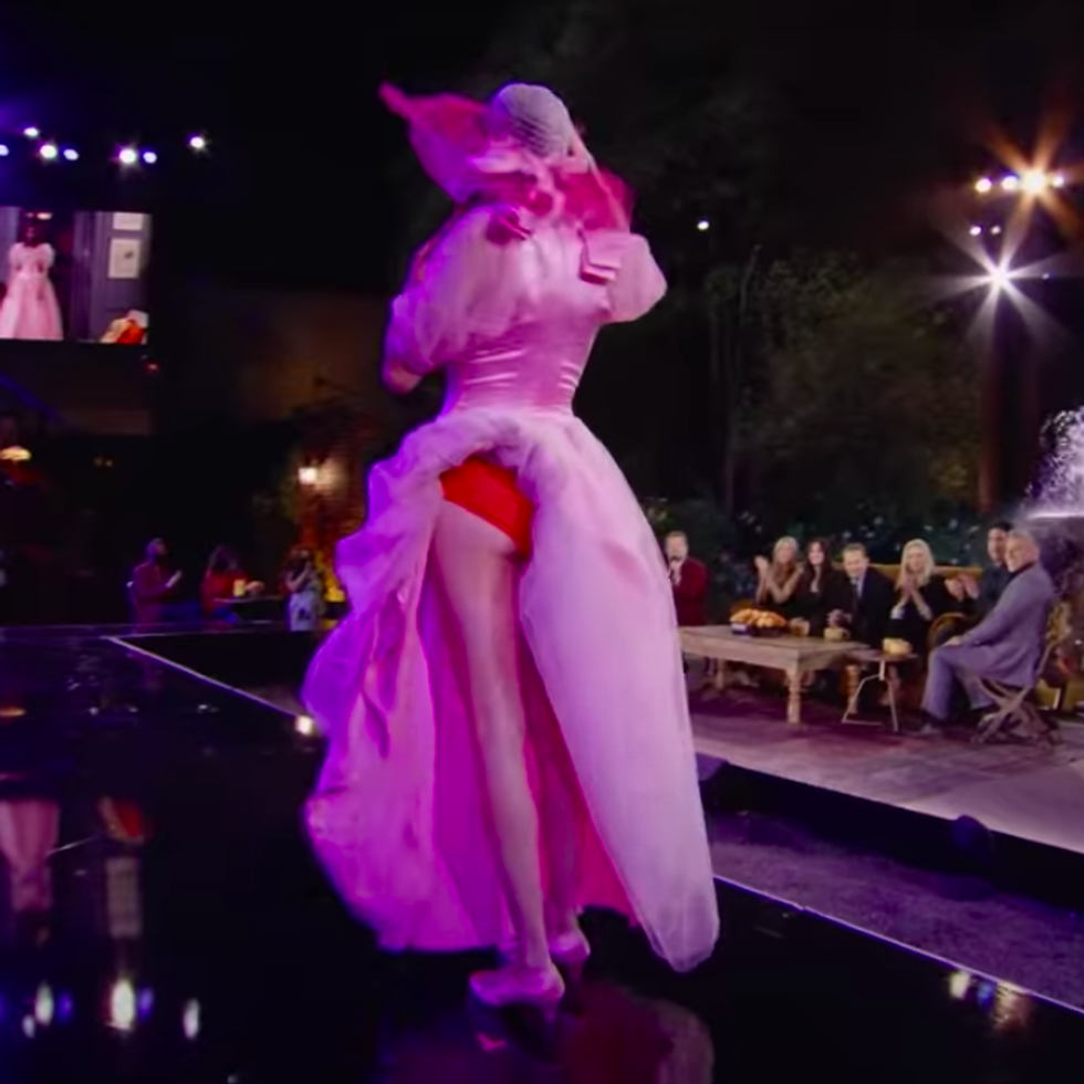 cara delevingne rachel green bridesmaid dress back 1621504462