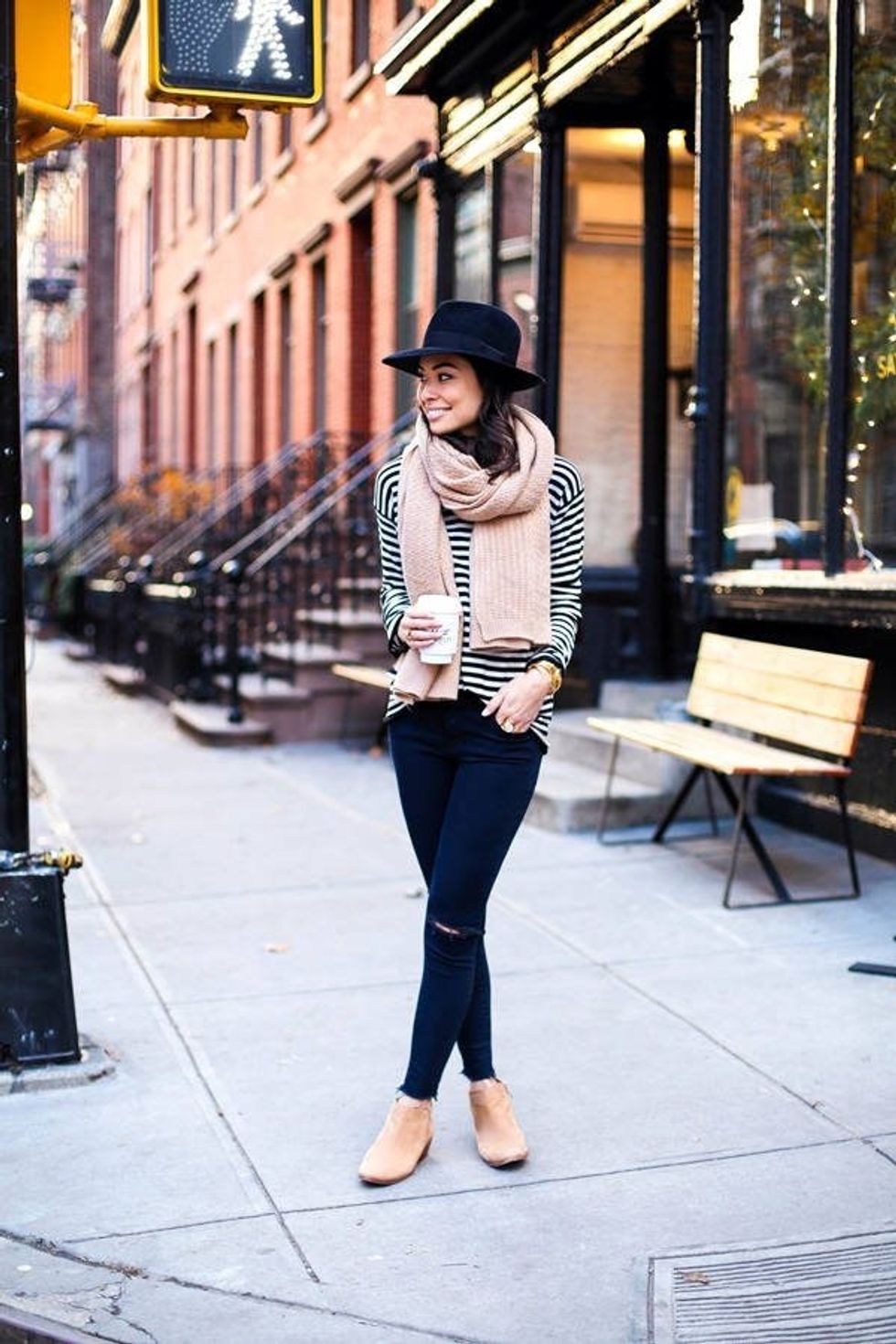 casual with jumper and skirt fall winter outfit bmodish