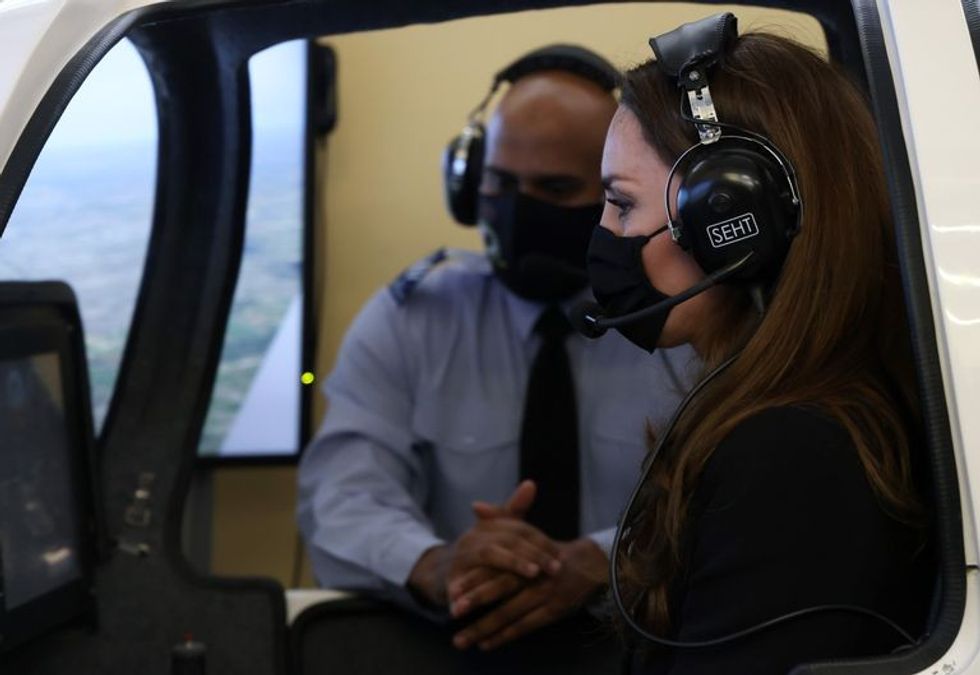 catherine duchess of cambridge wearing black as a mark of news photo 1619092054