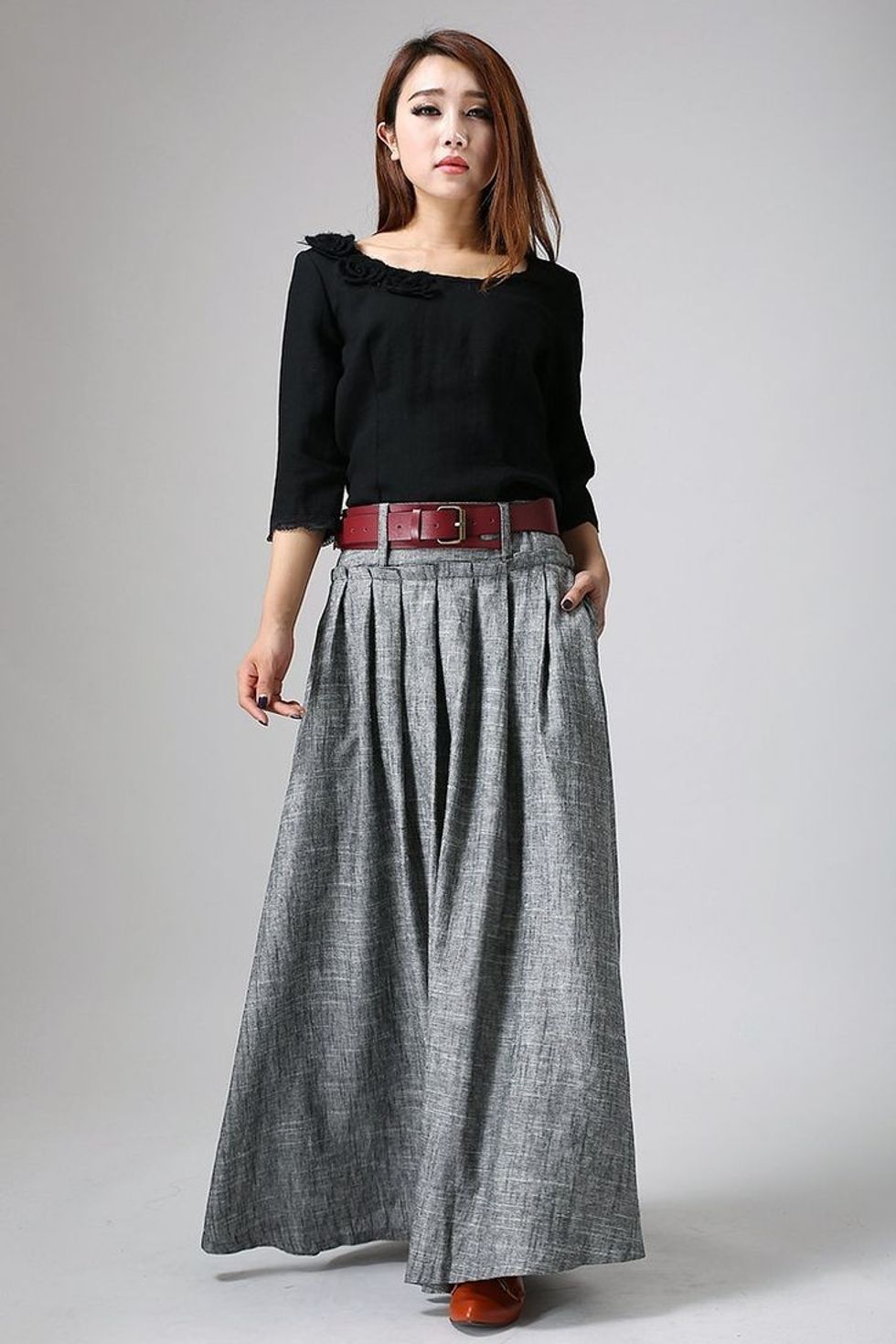ce3ff15d1868c829c21d3cce75be2e2a grey maxi skirts gray skirt