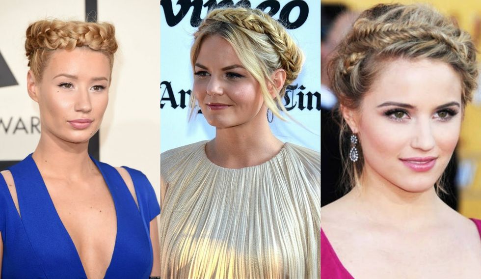 celebrity crown braids