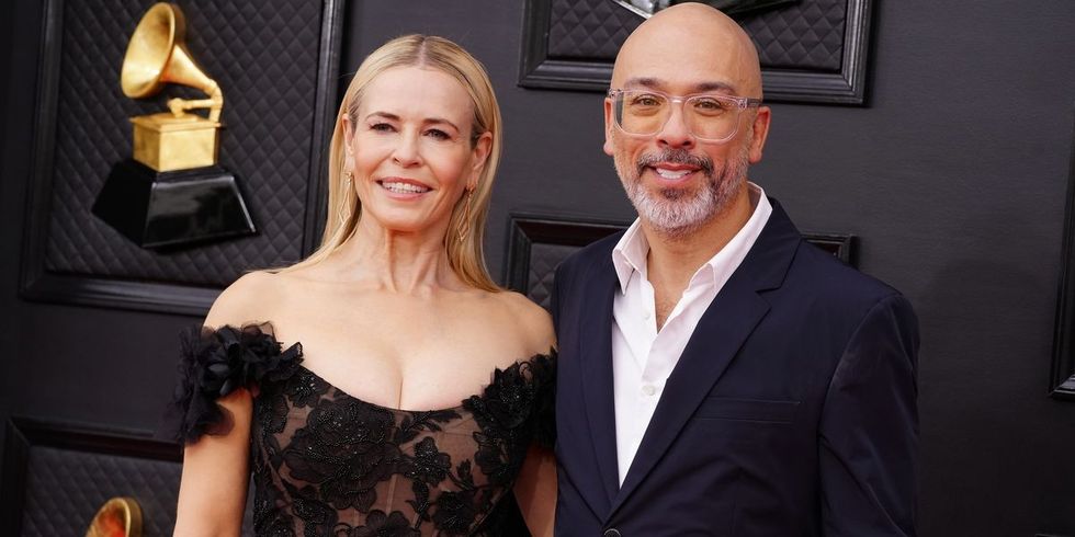 chelsea handler and jo koy attend the 64th annual grammy news photo 1672232282